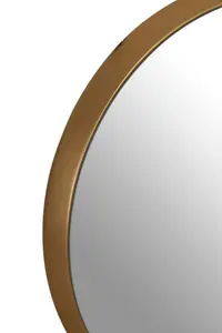 Interiors by Premier Athena Large Round Wall Mirror With Gold Frame