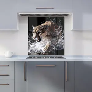 Puma's Determined Splash Premium Glass Kitchen Splashback W900mm x H750mm