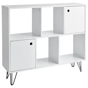 Azeil Bookcase White/White