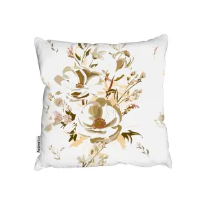 Cushions - Golden Flower Print (Cushion) / 60cm x 60cm