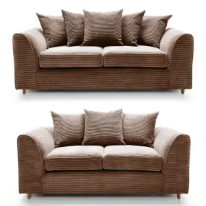 Lennox Chocolate Sofa Set 3 Seater +2 Seater