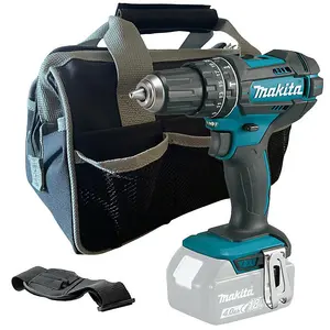 Makita DHP482Z 18v LXT 2 Speed Cordless Combi Drill Bare + 12" Black Tool Bag