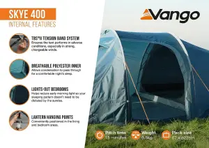 Vango Skye 400 (4 person) 3-poled tunnel tent