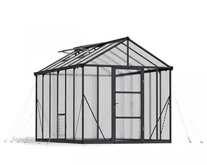 Greenhouse Glory 8 x 12 - Polycarbonate - L364 x W253 x H268.5 cm - Grey