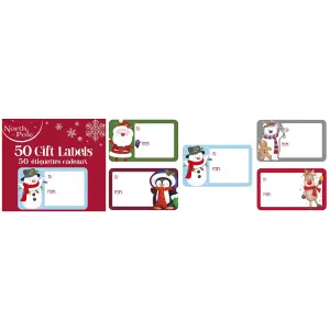 Eurowrap Cute Christmas Stickers (Pack of 50) Multicoloured (One Size)