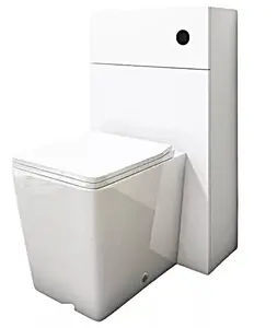 Square Back To Wall BTW Toilet With 500mm White Handleless WC Unit With Free Cistern