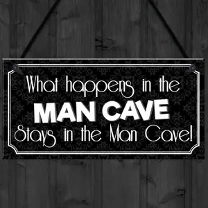 Red Ocean Vintage Man Cave Plaque Sign Novelty Gift FUNNY QUOTE - Games / Boys Room Gift Idea