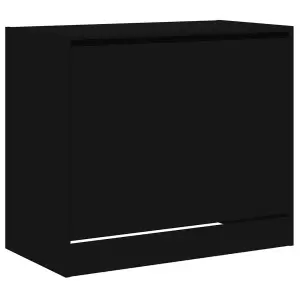 Shoe Cabinet Black 80x42x69 cm Engineered Wood