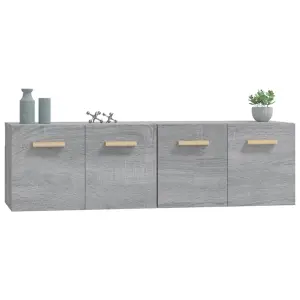 Berkfield Wall Cabinets 2 pcs Grey Sonoma 60x36.5x35 cm Engineered Wood