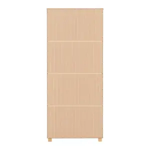 Brooklyn 2 Door 1 Drawer Mirrored Wardrobe in Oak Effect and Grey Finish