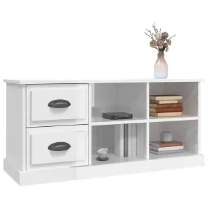 Berkfield TV Cabinet High Gloss White 102x35.5x47.5 cm Engineered Wood