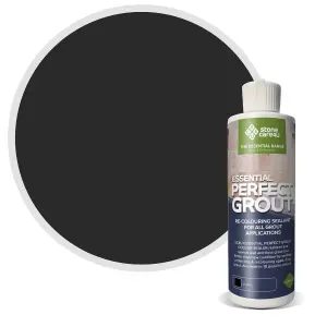 Stonecare4U - Perfect Grout Colour Sealer 237ml (Black) Restore & Renew Old Kitchen, Bath, Wall & Floor Grout