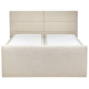 Fabric EU King Divan Bed Beige ARISTOCRAT