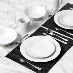 18pc White 2 Person Dinner Set