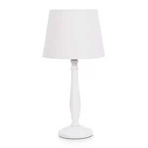 Annum Wood Table Lamp White / White / No