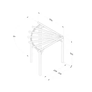 Premium Wooden 3.6 m Ultima Pergola