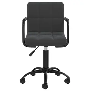 Berkfield Swivel Office Chair Black Velvet