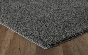 Smart Living Shaggy Soft Thick Area Rug, Living Room Carpet, Kitchen Floor, Bedroom Soft Rugs 60cm x 110cm - Dark Grey