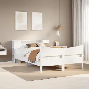 Berkfield Bed Frame without Mattress White 160x200 cm Solid Wood Pine