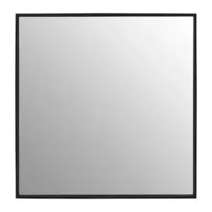 Interiors by Premier Sturdy Black Large Square Wall Mirror, Contemporary Lounge Mirror, Versatile Antique Mirror for Home, Office