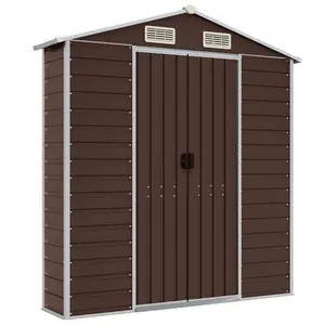 Brumit Garden Shed 191x300x198 cm Galvanised Steel Brown