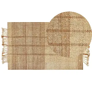 Jute Area Rug 80 x 150 cm Beige KARKIN