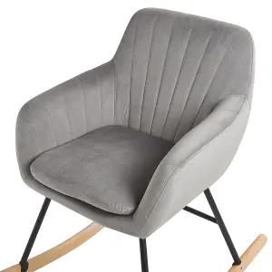 Rocking Chair LIARUM Velvet Grey