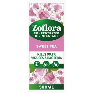 Zoflora Concentrated Antibacterial Multi-surface Cleaner Sweet Pea 500ML