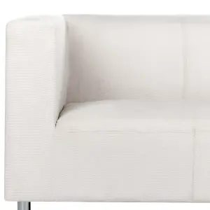 3 Seater Fabric Sofa White FLORO