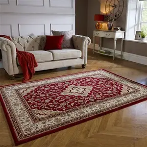 Dunelm Antalya Traditional Rug, Persian, Size: 160cm X 230cm (5ft X 7.5Ft), Antalya Red