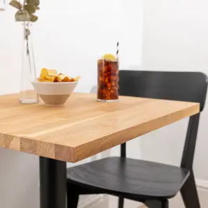 Solid Wood Oak Table Top - 700m x 700mm x 27mm - Top Grade European Wooden Large Square Kitchen Dining Tabletop Worktop Desktop