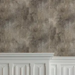 Paul Moneypenny Neutral Castello Plaster Patina Wallpaper for Grandeco