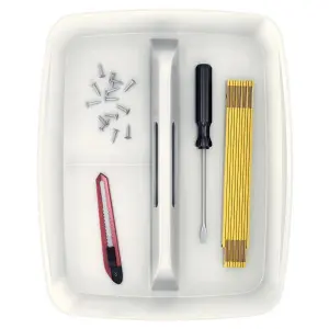 Leitz MyBox White Waterproof Organiser Storage Tray with Handle Large