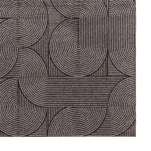 Charcoal Abstract Funky Modern Easy to Clean Geometric Rug For DiningRoom-120cm X 170cm