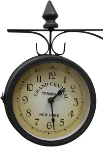 Grand Central Double Sided Garden Clock -for Outdoor or Indoor Use.