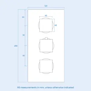 Olive 3 Way Concealed Thermostatic Shower Mixer Valve Slim Head & Bath Filler