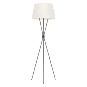 Elstead Penny 1 Light Floor Lamp, Polished Nickel, E27