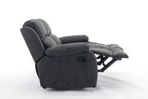 2 Seater Recliner Sofa, Manual Recliner Armchair Sofa 105 to 135 Degrees Recliner Padded Sofa - 2 Seaters