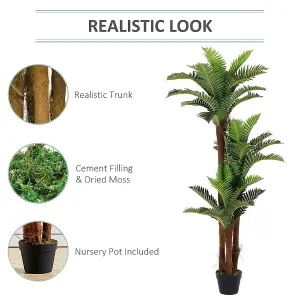 Artificial Plant Fake Fern Tree Fake Indoor Plant with Pot 150 cm