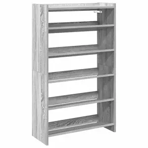 Berkfield Shoe Rack Grey Sonoma 60x25x100 cm Engineered Wood