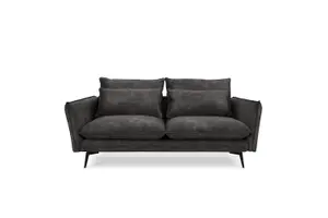 Waterloo 2 Seater Velvet Sofa, Steel Grey Velvet