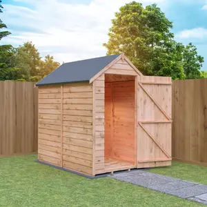 Garden Value 4 ft. W x 6 ft. D Overlap Garden Shed No