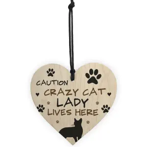 Cat Sign CRAZY CAT LADY Gift For Women Cat Gift Funny Cat Sign For Cat Lover