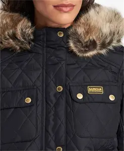 Women's Barbour International Enduro Quilted Jacket - Navy - UK: 8