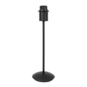 Contemporary and Sleek Matt Black Metal Table Lamp Base with Inline Switch