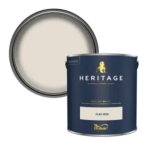 Dulux Trade Heritage Flax Seed Velvet matt Wall paint, 2.5L