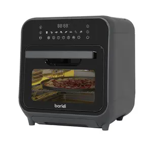 Versatile Worktop Steam Air Fryer Oven 15L - 1635W Black with Easy Clean Features