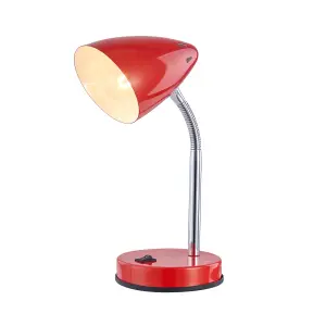 Innoteck Cone Flexible Neck Desk Lamp - Red