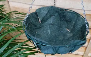 Biodegradable Hanging Basket Liner For 16 Inch Hanging Basket Natural Green