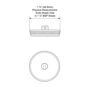 CP2 McAlpine Chrome 1.75" (Fits 1.5" Waste) Sink or Bath Plug